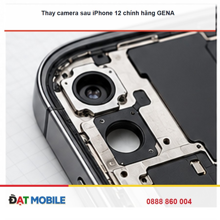 Thay camera sau iPhone 12 chính hãng GENA tại Đạt Mobile