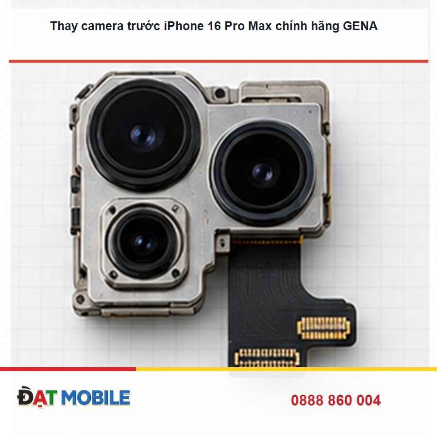 Thay camera trước iPhone 16 Pro Max chính hãng GENA tại Đạt Mobile