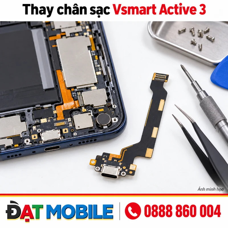 Ảnh minh họa thay chân sạc vsmart active 3 tại Đạt Mobile
