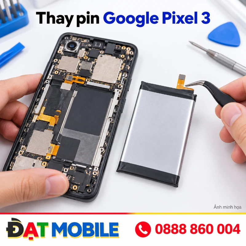 Ảnh minh họa thay pin google pixel 3 tại Đạt Mobile