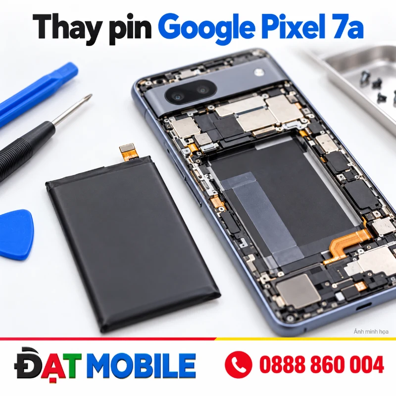 Ảnh minh họa thay pin google pixel 7a tại Đạt Mobile