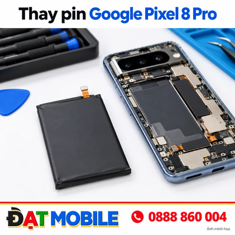 Ảnh minh họa thay pin google pixel 8 pro tại Đạt Mobile