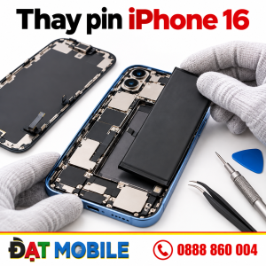 Thay pin iPhone 16 dung lượng chuẩn chính hãng GENA tại Đạt Mobile