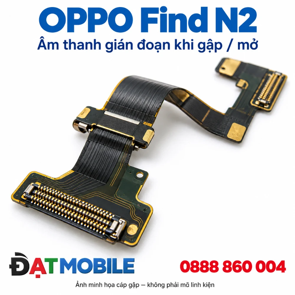 Minh họa cáp gập cho OPPO Find N2 - Âm thanh gián đoạn khi gập / mở
