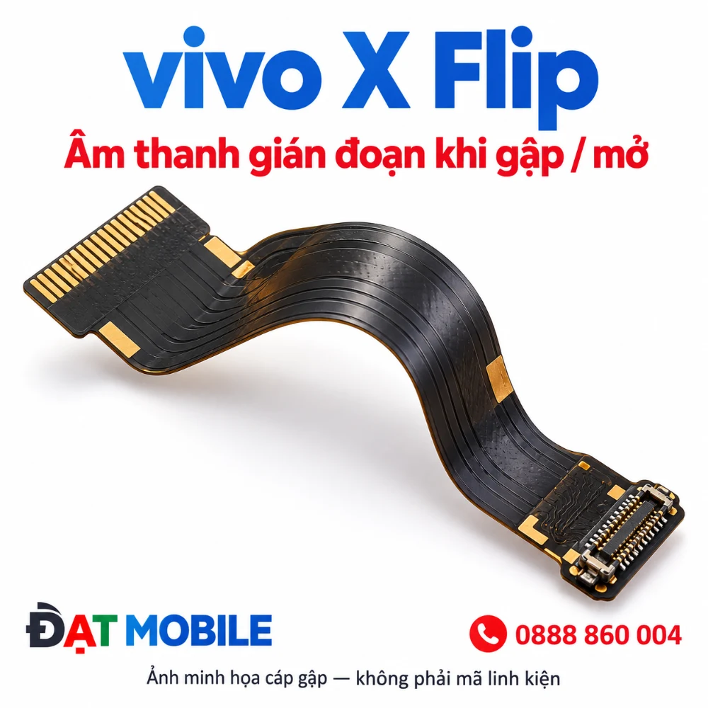 Minh họa cáp gập cho vivo X Flip - Âm thanh gián đoạn khi gập / mở
