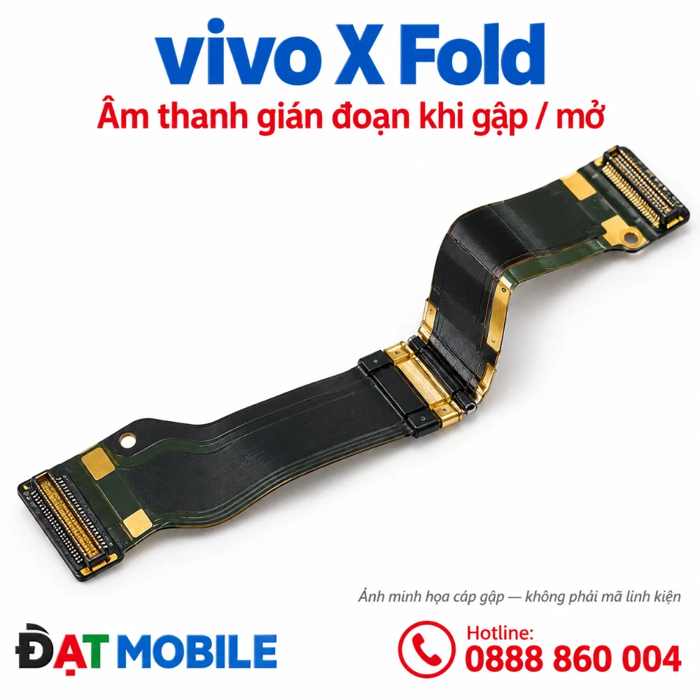 Minh họa cáp gập cho vivo X Fold - Âm thanh gián đoạn khi gập / mở