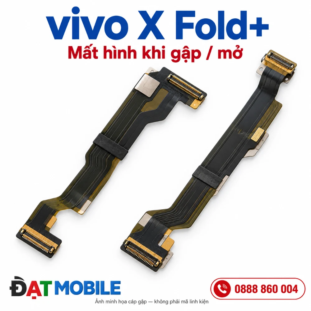 Minh họa cáp gập cho vivo X Fold+ - Mất hình khi gập / mở