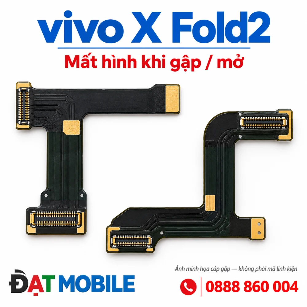 Minh họa cáp gập cho vivo X Fold2 - Mất hình khi gập / mở
