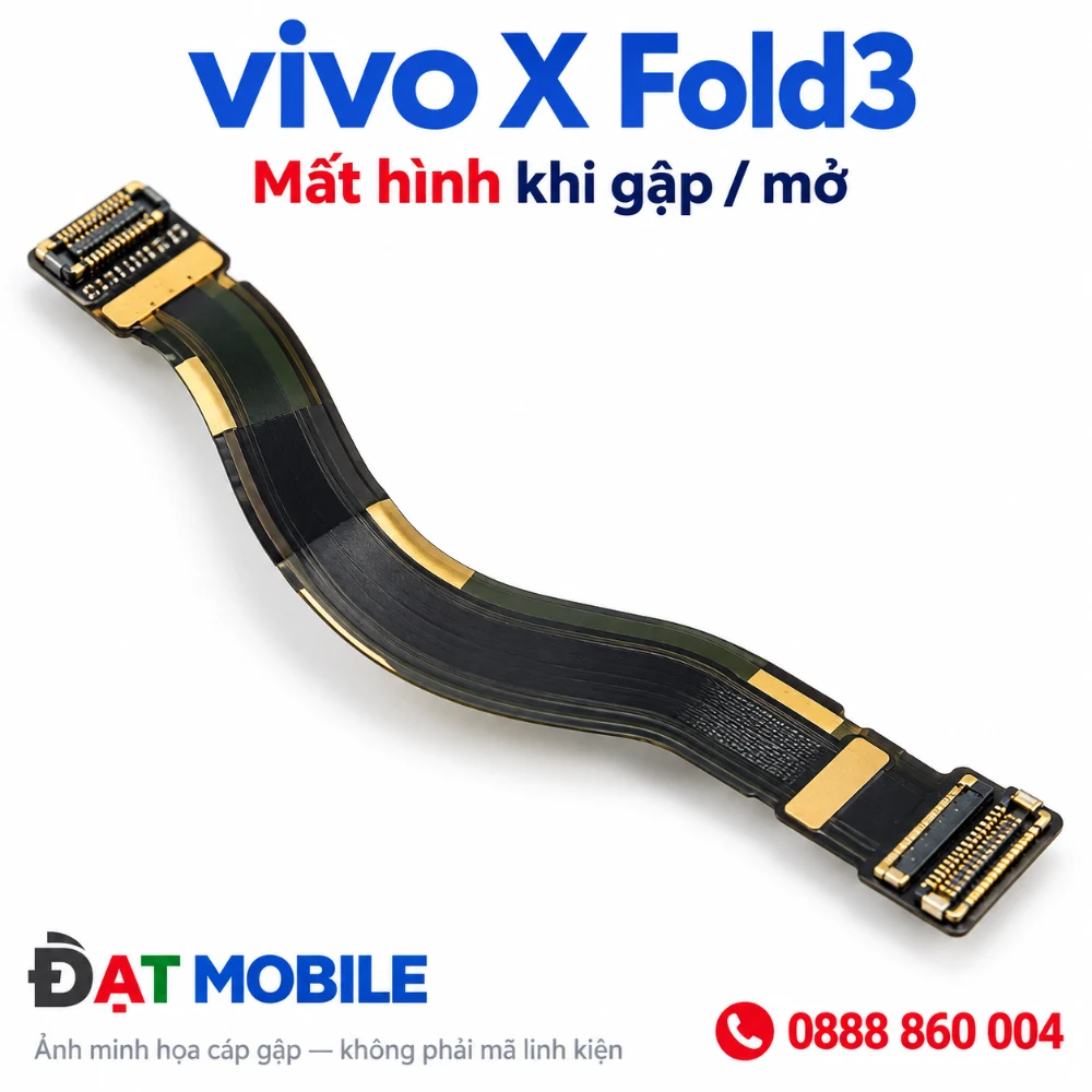 Minh họa cáp gập cho vivo X Fold3 - Mất hình khi gập / mở