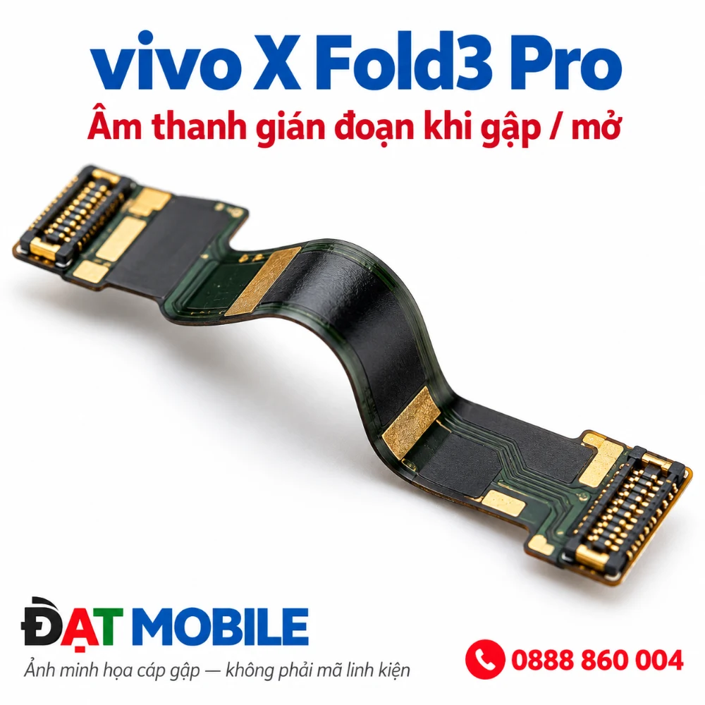 Minh họa cáp gập cho vivo X Fold3 Pro - Âm thanh gián đoạn khi gập / mở