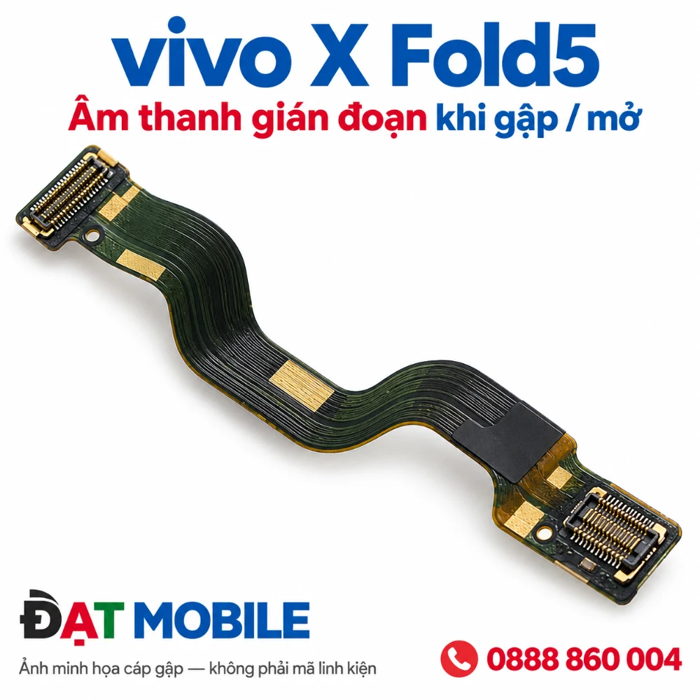 Minh họa cáp gập cho vivo X Fold5 - Âm thanh gián đoạn khi gập / mở