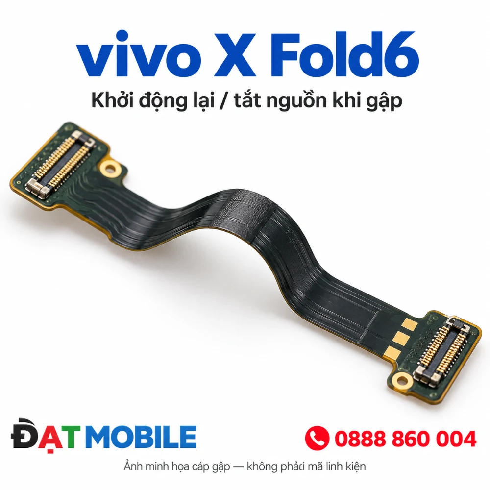 Minh họa cáp gập cho vivo X Fold6 - Khởi động lại / tắt nguồn khi gập
