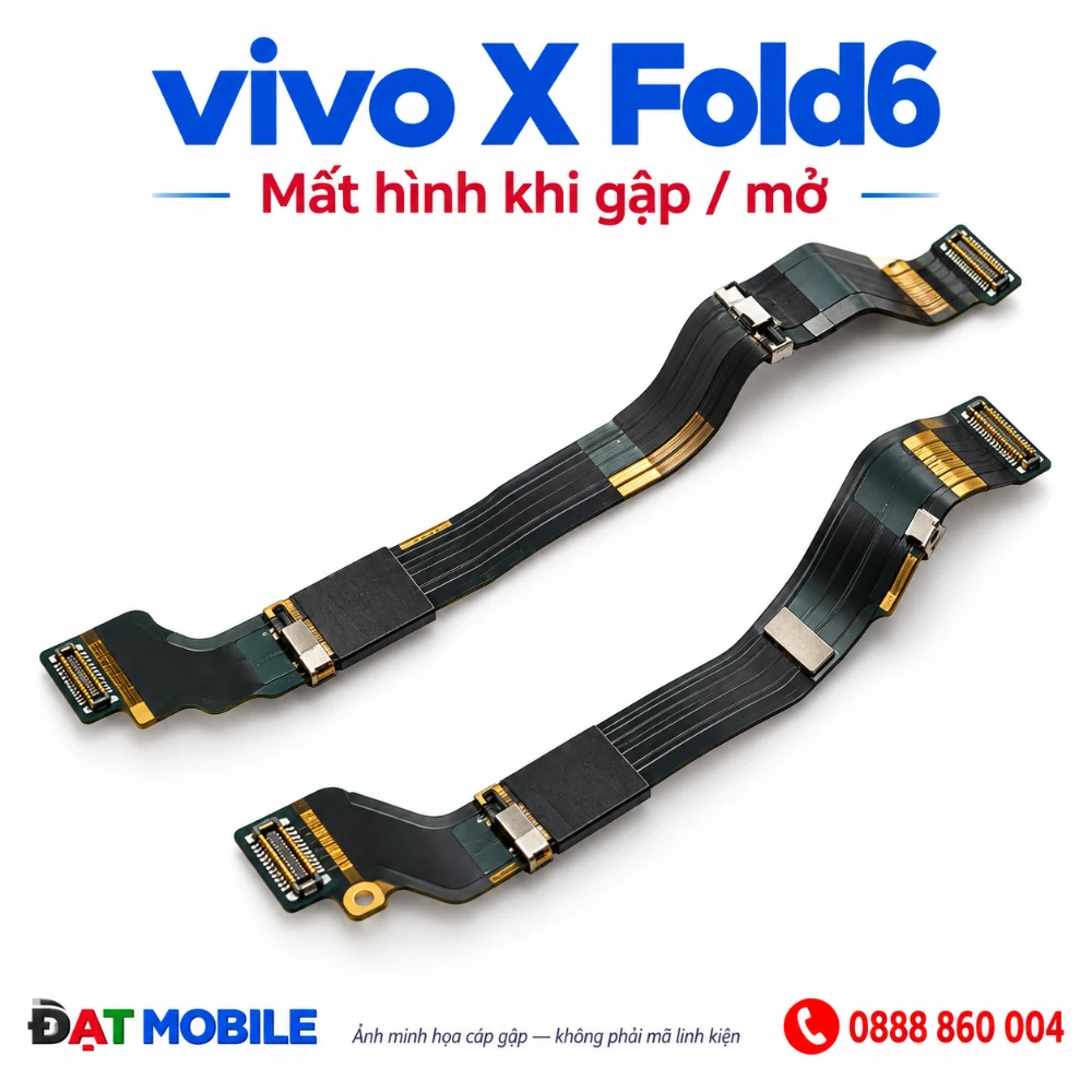 Minh họa cáp gập cho vivo X Fold6 - Mất hình khi gập / mở
