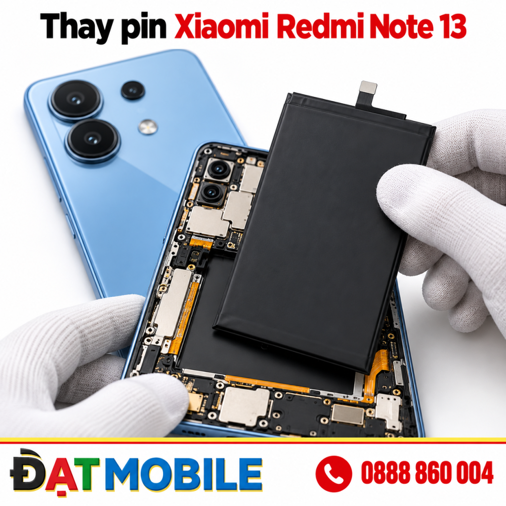 Thay pin Xiaomi Redmi Note 13 tại Đạt Mobile